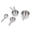 Scoops Coffee Scoop 5pcs Empilable en acier inoxydable tasses de mesures à l'échelle de cuisson à l'échelle de cuisson à outils de boulangerie