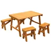 Camp Furniture Kidkraft Wooden Outdoor Picnic Table avec trois bancs Patio Amber pour 3 ans Drop Livraison Sports Outdoors Camping Hi Otvck