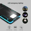 Mobiltelefon Power Banks 50000mAh Waterproof Solar Power Bank Outdoor Camping Portable Folding Solar Panels 5V 2A USB Output Device Sun Power för iPhone 2443