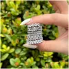 Anelli nuziali Tennis di lusso S925 Sterling Sier Diamond for Women Party Round Oval Oval White 5A Zirconia Cubica Donna Ring Designer Fashio Dhupo