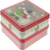 Garrafas de armazenamento 2 PCs Recipientes de Biscoito de Natal Candy Jar Cookie Latas com tampas de lunveira