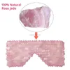 Massage Stones Rocks Nieuw Rose Quartz Jade Eye Mask Massager Jade Roller Guasha Board Set Natural Stone Scraper Face Lift Roller Face Massage Tools 240403