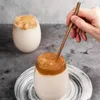 Coffee Scoops 2pcs Long Handle Spoon Japanese Style Wooden Stirring Retro Honey Dessert Ice Cream Scoop Tableware