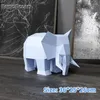 Party Decoration 3D Paper Mold Icke-Fined Elephant Model Folding Work Diy Craft Home Desk golvdekor Figurer Miniatyrer