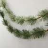 Decoração de festa 5.5 metros agulha de pinho rattan videira pingente de natal decora ornamentos pendurados enfeites folha verde decoração de jardim