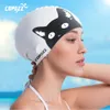 Bapa de natação de silicone da COPOZZ para cabelos longos Piscina Proteção à prova d'água Proteção aquária Profissional Sports Swim Hat 240403