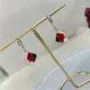 Kolczyki obręcze Poulisa Enamel Earring dla kobiet złota/srebrne kolory skarpet świąteczne krople biżuterii świąteczne festiwal