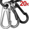 Keychains 5/20pcs Lobster Clasp Buckle Keychian Mini Carabiners Outdoor Camping Hiking Buckles Alloy Spring Snap Hook Key Holder Tool Clip