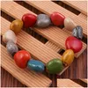 Шарм браслеты мода Colorf Natural Stone Beads Bearss Bangles for Women Женщины для девочек подарки на день рождения подарки подарки Drop Drow Dhpaz