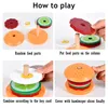 Montessori Wooden Burger Stacking Toys for Toddlers and Kids Preschool Educational Toys Fine Motor Skill Toy