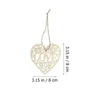 Figurine decorative tipi di San Valentino Giorno Scavati Fette di cuore in legno abbellimenti decorazioni artigianali fai -da -te festa di matrimonio Love Chip Hanging Orning Orning