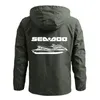 남자도 후드 2024 Sea Doo Seadoo Moto 남자 인쇄 봄과 가을 클래식 편안한 캐주얼 단순성 4 컬러 트렌치 코트 탑