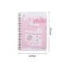 Notes de carnet 4 PCS A5 Binder Spiral Bober Book Cartoon 60sheet épaissoir Notebook Notebook Étudiant Apprentissage de papeterie