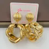 Ohrringe Drop Ohrringe Frauen Modeschmuck 18k Dubai Gold Farbe Äthiopischer afrikanischer Stil für Hochzeiten Engagement für Partyaccessoires