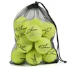 INSUM 12PCS Tennis Balls for Beginner Practice Training Pet Dog Tenis Ball with Mesh Bag Easy Carry 240329