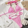 Swimwear pour femmes Bikinis de perles licous sexy set 2024 Mujer MICROBBED MAINTURES SUIGNEMENT