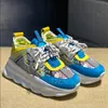 2024 Hot Luxury Designer Casual Shoes Chain Reaction Wild Jewels Chain Link Trainer Sneakers 36-45 EUR