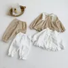 Pyjama de flanelle de bébé milancel ensemble de dentelle Bow Girls SleepingWear Toddlers épais épaisses à domicile 2 PCS 240325