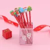 Pennor 20/30 st Söt julpennpenntecknad Eraser Head Pencil Kawaii julklappar Skolmaterial Skiss Skriv dragstolare