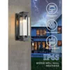 Large Dusk to Dawn Outdoor Wall Lanterns with Seeded Glass - IP65 Waterproof Exterior Porch Lights for House Garage Front Porch - Wall Mount Sconces