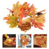 Candle Holders Fall Decor Maple Wreath Door Hanging Rings Party Ornament Front Harvest Festival Wreaths