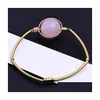 Bangle 2022 Retro Selling Crystal Stone Bead Bracelet Cute Ball Cuff Bangles For Women Girl Jewelry Gifts Accessories Wholesale Drop D Dh0Ls