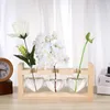 Vases 3 Pcs Home Decor Glass Vase Adornment Hydroponics Planter Container Wooden Office