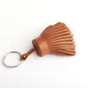 Genuine Leather Tassel Keychain For Keys Car Key Chain Key Ring Women Bag Charm Backpack Pendant 240320