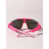 1Pair Women Flat Top Outdoor Solglasögon Pink Y2K Colorful Lens Fashion Glasses Cycling Sports Goggles