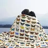 Couvertures papillons de l'Amérique du Nord Imprimé de flanelle de couverture belle jet léger pour la maison