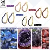 Ohrringe Orsa Jewels Authentische 925 Sterling Silber 30mm Frauen Hoop Ohrringe Amethyst Spinel Granat Lapis Ohrringe Stylischer Schmuck