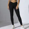 Actieve broek vrouwen sportschool sport running fitness yoga pak sport outfit gymwear lady workout kleding gekruiste hoge taille leggings