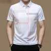 Camisetas masculinas camisa pólo masculino negócio casual de verão tops tops button de impressão de impressão camisetas de pólo pólo