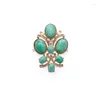 Stud -oorbellen Europese en Amerikaanse eenvoudige natuursteen turquoise broche drop levering sieraden dhuxb