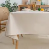 Table Cloth 1Pcs Solid Color Fabric Tablecloth Thickened Linen Material Minimalist Tea Cover Multi Size Dining Covers