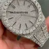 Moissanite Big Luxury Diamonds Watch Pass Test Ruch Test Men Full Out Sapphire niestandardowe zegarki z BN2X