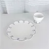 Cups Saucers Flower Design European Bone China koffieset Top Grade Porselein Cup en Saucer Luxury Gifts Pearl Glaze
