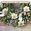 装飾的な花12 PCSクリスマスフラワーツリーアレンジガーランドポインセチア装飾アイアンワイヤーフェイク