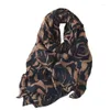 Foulards Fantaisie Chaud Cachemire Feel Écharpe Femmes Doux Imprimer Rose Châle Et Wraps Dames Couverture Foulard Hiver Pashmina Bandana Bufanda