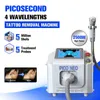 PerfectLaser Pico Laser Tattoo Removal Nd Yag Laser Machine 1064 532 755 1320 4 Golflengten Skin Trachering Pigment Pigment Blackhead Reductie Device Professional