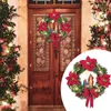 Fiori decorativi ghirlanda natalizia artificiale per illuminare la scena della decorazione della porta della porta