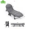 Möbler justering 6 läge AmericanStyle Folding Bed Office Lunch Break Lounge Stol Camping Portable Bed Tuppe Artifact Bed Camp Cot