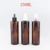 Butelki do przechowywania 250 ml brązowa płaska plastikowa butelka 250 cm3 pusta kosmetyka toner / perfumy sub-bottling (25 szt. / Partia)