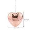 Figurines décoratives coeur disco balle suspendue miroir en forme de coeur en forme de coeur accessoire anniversaire mariage