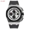 AP CUSTAUT WRIGH ROYAL OAK OFFSHORE 26400 DIAMETERS 44MM ONE HERDE TOT FIND BLAND PLAQUE DE TIRMING NOIR PANDA NOODLE ENSEMBLE