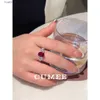 Cluster Rings CUMEE Classic Little Crate Three Stone Culture Ruby Ring 925 Silver Gold Plated Gift for Wife and Girlfriend L240402