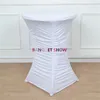 Table Cloth Design 5pcs Lot Ruffled Cocktail Cover Round Spandex Tablecloth Bar For Wedding Event Party Decoration
