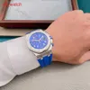 Pulso AP personalizado Relógio Royal Oak Offshore Series 26470ST Elite Blue Dial com Back Transparent para homens Tempo de moda de lazer