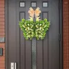 Декоративные цветы дверь венок из искусственного цветочного цветочной пружины передняя отделка растения бабочка венки гирлянда дом