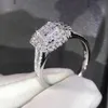 2st bröllopsringar huitan underbar fyrkantig form kvinnor ring full bling is ut mikro pante kristall zirkon bländande brudring bröllop engagera ring ring